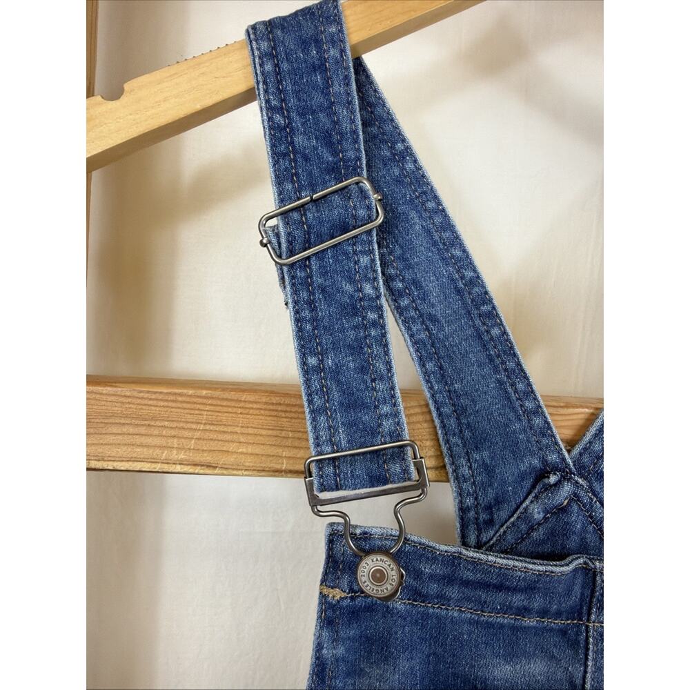 NWT KanCan Blue Distressed Pockets Adjustable Straps Denim Overalls #1427 SZ SM. - Picture 7 of 12